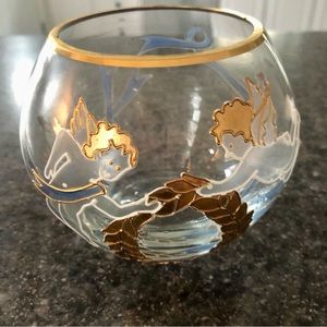 Vintage Small Bowl/ Vase with Angels
